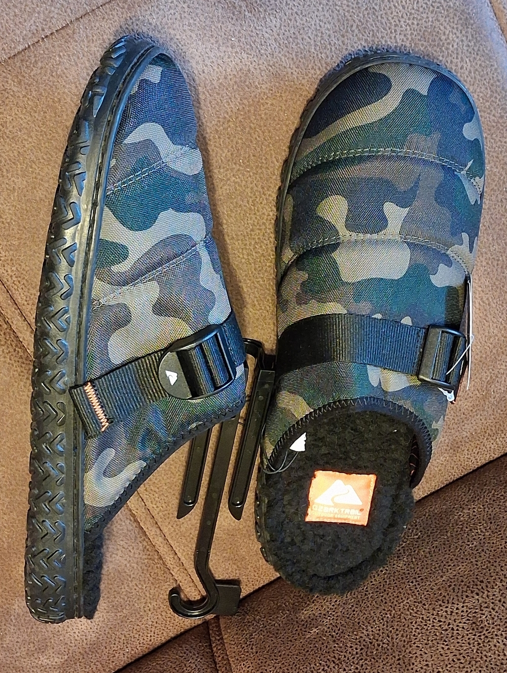 Ozark Trail Men's Camouflage Camp Scuff Slippers Size 13